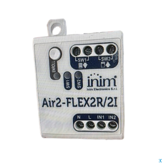 Air2-Flex2R/2I Modulo di espansione wireless 2 uscite relè 230V, 5A e 2 terminali d' ingresso - Inim