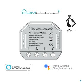 AS-DM1 Modulo Dimmer Intelligente Wi-Fi da incasso Homcloud