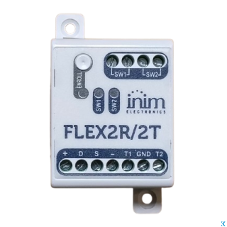 Inim Flex2R/2T Modulo su bus con 2 uscite relè 230V, 5A e 2 terminali d' ingresso - Inim
