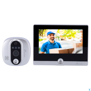IPC-DOORVIEW1 Spioncino Smart WiFi 2 MP completa di monitor - Nivian