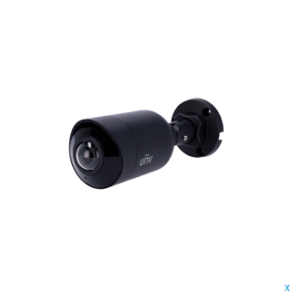 Telecamera Fish-eye IP 5 MP, ottica 1,6 mm, AI, colore nero - Unieview