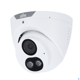 IPC3615SB-ADF28KMC-I0 Telecamera Turret IP 5 MP, ottica 2,8 mm, Deterrenza attiva, Funzioni intelligenti, IR 30 m, microfono - Uniview