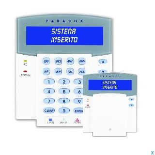 Paradox K641TIT+ Tastiera con visualizzatore alfanumerico LCD, retroilluminazione colore blu ad alta visibilita e interruttore antimanomissione