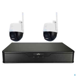 Kit Videosorveglianza WI-FI composto da Nvr e 2 telecamere Wi-Fi 5MP fullcolor - Uniview