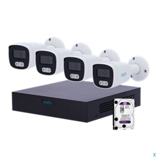 Kit Videosorveglianza 8 canali, 4 telecamere, HHD - Ajax