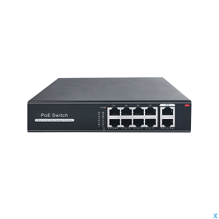 Switch PoE 8 porte PoE + 2 Uplink RJ45, 10/100 Mbps - Airspace