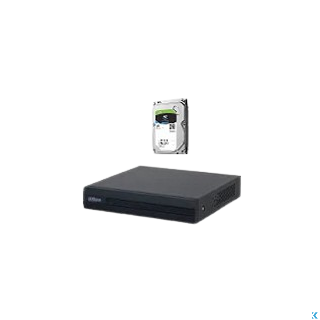 XVR5104HE-I3 XVR WizSense 5in1 a 4 canali 5 MP + 2 canali IP 6 MP completo di HHD da 1 TB Dahua