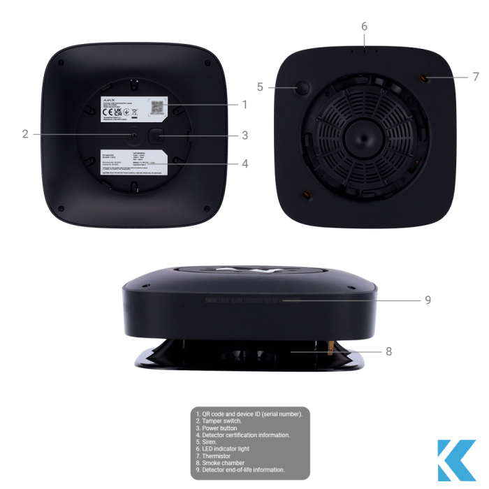 Fireprotect 2 RB - Rilevatore Di Temperatura Con Sirena Integrata | Allarme Antincendio Per Casa E Ufficio | Bianco, Facile Installazione